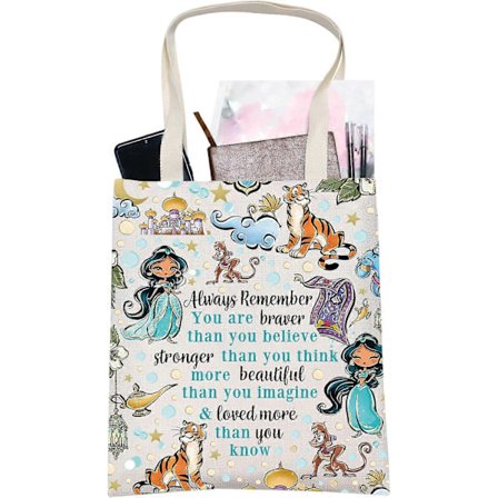 Jasmine Princess Tygväska, Shoppingväska Jasmine Fans Gåva Du Är Modigare Starkare Smartare Än Du Tror Jasmine Tygväska, Shoppingväska, Alltid Jasmine
