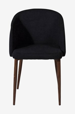 Venture Home - Spisebordsstol Arch Stof, 2-pak - Sort - Stole - Fra Homeroom