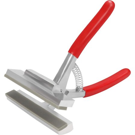 Dukspännare i aluminium - 19,2 cm - Fjäderbelastade tänger med röda gummihandtag