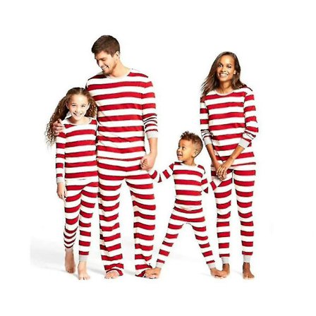 Jul Familj Matchande Randig Pyjamas Set Pyjamas Sovkläder Pjs Xmas Vuxen Barn Pappa Mamma Son Da Men