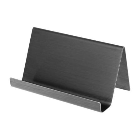 Visitkortholder i rustfrit stål Desktop Card Display Rack Organizer til Off