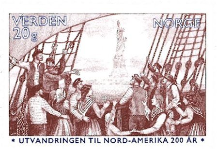 Norge - Udvandring til Nordamerika - Postfrisk frimærke