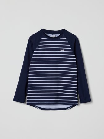 Polarn O. Pyret - Long-sleeved striped UV top - 98|104 - Childrenswear - blue