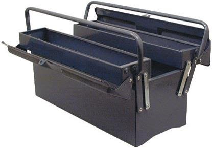Z 400200160 Verktøykasse stålplate, blå 3-roms, 400 mm, Garasjeinnredning & oppbevaring
