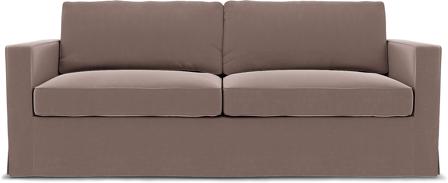 IKEA - Bezug für 3er-Sofa Karlstad, Lavender, Samt - Bemz