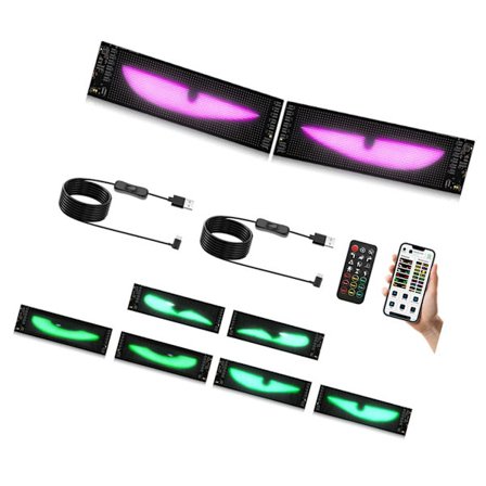 USB-drevet fleksibelt LED-panel for kjøretøyreklame, par koordineringsdisplay