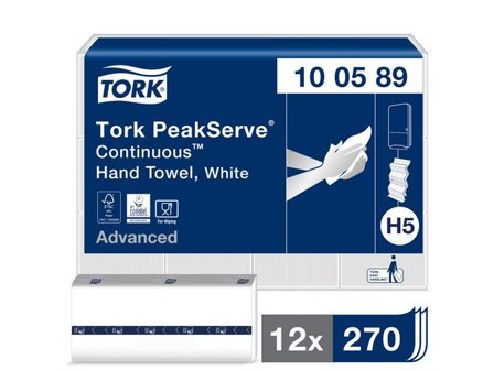 TORK Pappershandduk PeakServe Continuous Advanced 3240/fp - Lyreco - Städ och hygien - Toalettpapper och torkpapper - Pappershanddukar