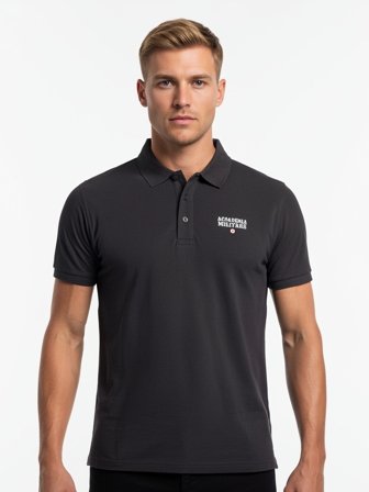 Accademia Militare Polo Maniche Corte Uomo Nero