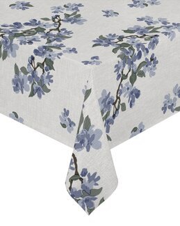 Voksduk blomstret metervare Blå