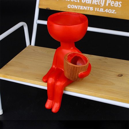 Cactus Planter muotokuva Veistos Kukkaruukku PUNAINEN 2 2