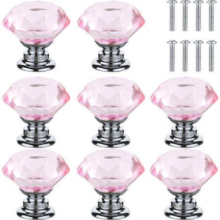 ING 8 runde skaphåndtak - 30 mm diameter - skaphåndtak - møbelhåndtak - (rosa)