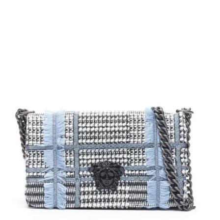Versace Pre-owned, Pre-owned Fabric crossbody-bags Blauw, Dames, Maat:ONE Size,voering