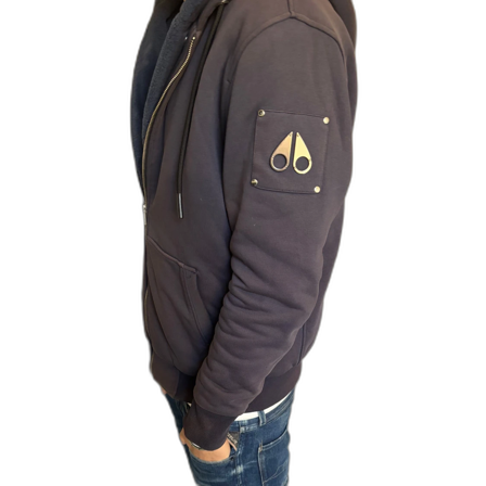 Äkta! Mörkblå hoodie från Moose Knuckles