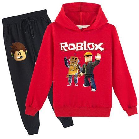 Roblox Hoodie Suit Barn Varm Hoodie Kläder Roblox Printed Hoodie Rose Red W 140cm