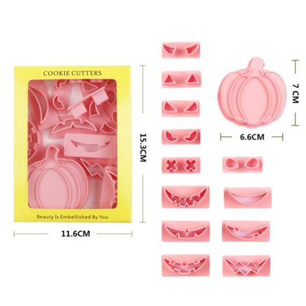 Halloween Cookie Cutters Cookie Mold Pressable kjeksstempel