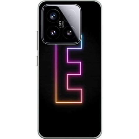Kompatibelt Mobildeksel til Xiaomi Xiaomi 15 Minimalistisk neonbokstav E i lyse farger mot mørk bakgrunn i moderne og elegant design