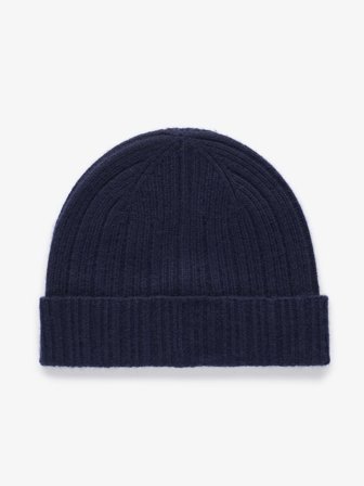 John Henric Men's Dunkelblaue Kaschmirmütze Size Onesize