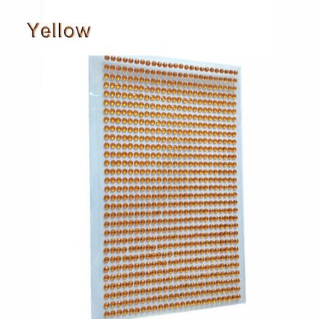 3mm bilklistermärke Crystal Rhinestone Vehicle Decal GUL