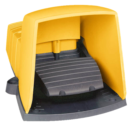 Schneider Electric XPEY310 Fotpedal med hette Gul, 2 tilkoblinger, Elfordeling & strømforsyning