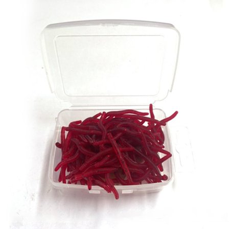 100 stk Orm Rød Agn Fiskelokke 3.8CM-100STK 3.8CM-100STK