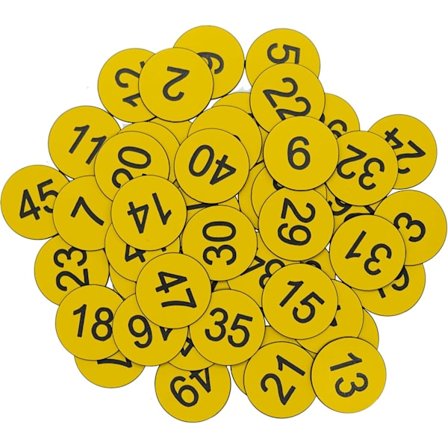 Plastik Numre Tags Graverede Nummererede Tags ID Tags Nøgle Tags Uden Hul (1-50)