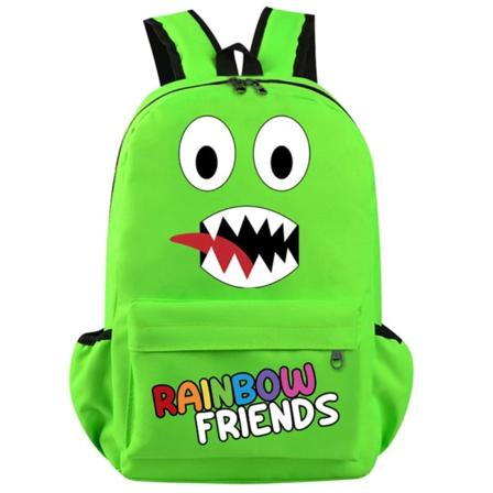 Rainbow Friends ryggsäckar för barn skolväska k Green