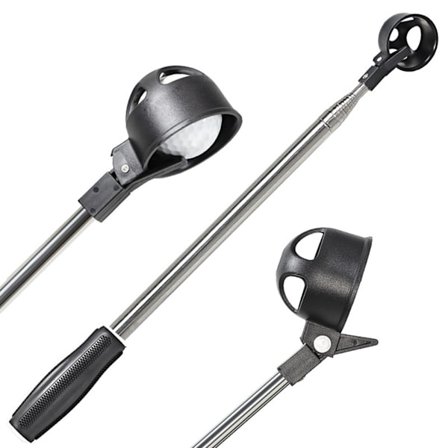 Golf Ball Retriever Rostfri Teleskopisk Ball Retriever för vatten Golfboll Pick Up Grabber Accessoarer Present för män kvinnor