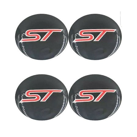 Mustat/punaiset/hopeiset Ford St -pyörän keskiöhatut 54 mm 4 kpl C-max Galaxy Focus Mondeo Transit Ka Fiesta Kuga B-max