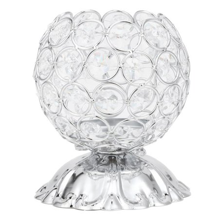 Kristall Ljusstake Galvaniserad Smidesjärn Ljusstake Prydnad Elektronisk Ljusstake