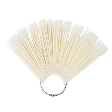 Nagellackspolish Display Practice Stick Med Metall Split Ring Holder - Transparent Finger Clipper Nagellack Tips, Vit