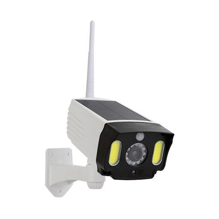 Solcelledrevet bevegelsessensorlys, vanntett dummy-kamera falsk kamera utendørs innendørs gatelys søkelyslampe hagevegglampe, COB