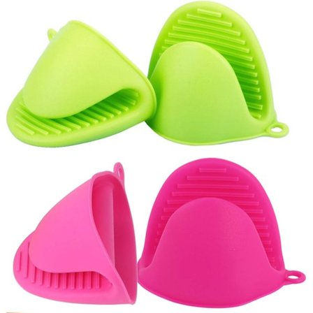 2 Par Mini Ovnvotter Silikon Varmebestandig Matlaging Klypevotter Gryteklut for Kjøkken Matlaging & Baking