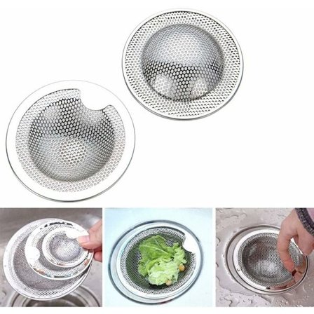 Set med 2 diskbänksgaller i rostfritt stål - Perfekt för diskho, diskho, dusch, badkar - Finns i tre storlekar (stor)(L)