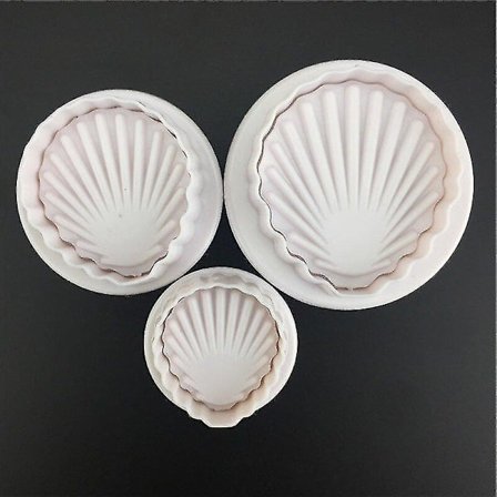 Kageforme Nye muslingeformede aromatiske gipsforme DIY muslingeform kagekantform 6 sæt