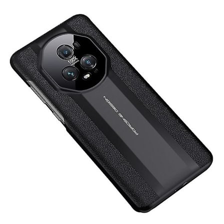 For Honor Magic5 Pro äkta läder + phone case Kameraskydd Stötsäkert cover