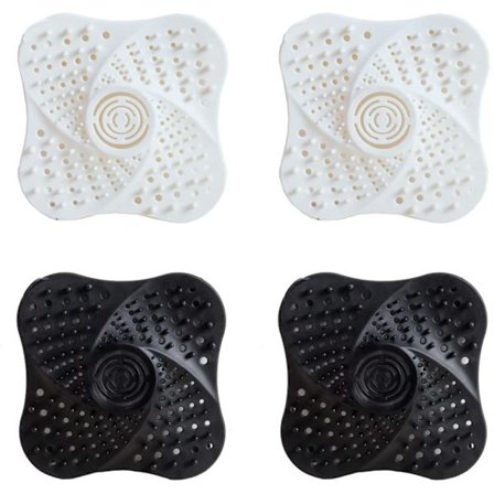 Sæt med 4 silikonesil til vask, bruserhårsi, afløbspro