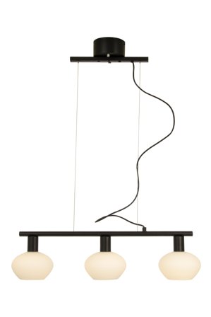 Aneta Lighting BELL taklampe 3-lys rak, svart/hvit, 3 x E14