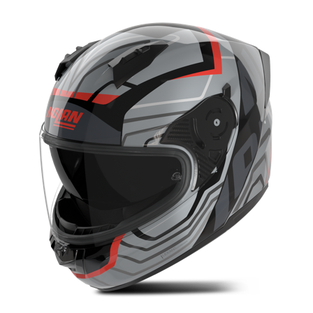 Casco Integrale Nolan N60-6 Eclettico Nero/Grigio/Rosso Metallo M