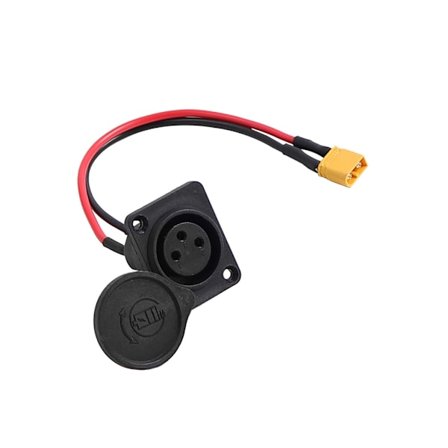 3-pin ladepluggport for elektrisk sparkesykkel, strøminngangsport med forbedret elektrisk beskyttelse, holdbar ladekontakt