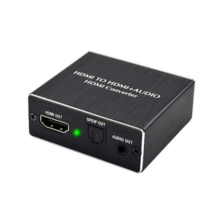 Hdmi Ljudextraherare 4Kx2K Hdmi till Hdmi Konverterare Spdif Toslink Optisk och Ljudadapter 3.5mm Digital till Analog 4K Svart YEMAESRE