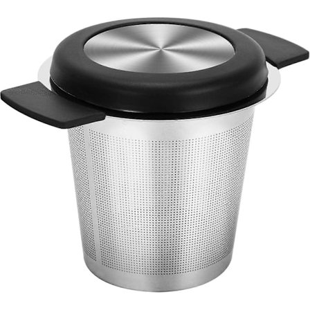 Ekstra fintmasket te-infuser i rustfrit stål, te-si til løs te og kaffe, tefilter med stor kapacitet