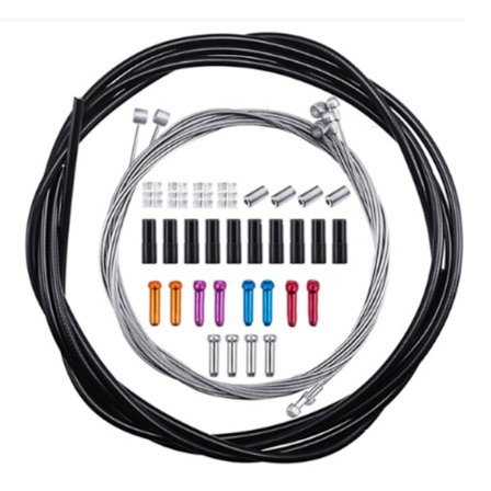 Universal Bromskabel Cykel Kit, 4 st Inre Bromskabel, Cykel Reparationsset med 2,5 m Hölje Kabel och Kabeltrådshatt, Cykel Ersättningsset för