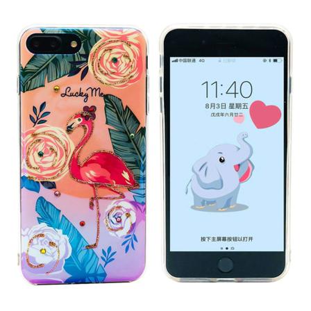 Beskyttelsescover i silikone til iPhone 7 Plus (PRETTY FLAMINGO)