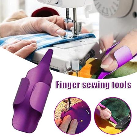 Sömnad Fingerthing Pusher Finger Handskar Öppna Justerbar design Sömnadstillbehör Enkel A