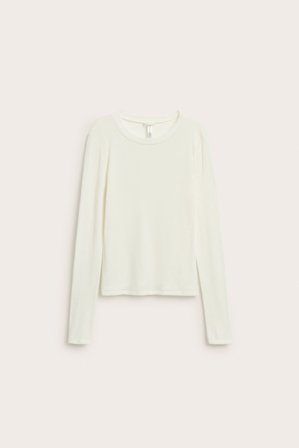Kappahl | Topp i merinoull Offwhite S | Offwhite