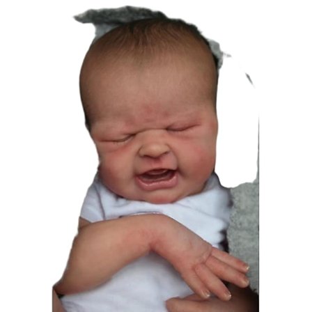 ("19 tommer allerede malt ferdig dukke Maria Quot;baby's First Cryquot; Samme som bilde 3d hudmalt hår Synlige årer Reborn Doll",)