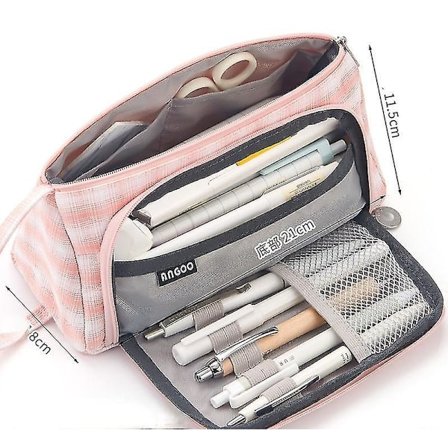 Monivärinen suuri penaali Kawaii penaali Koulun kynäkotelo Tarvikkeet Kynälaukku Koululaatikko Kynät Pussi Paperitarvikkeet