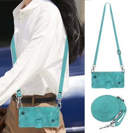 Case till Iphone 13 Mini med långhalsband Läder Flip Cover Kompatibel med Iphone 13 Case