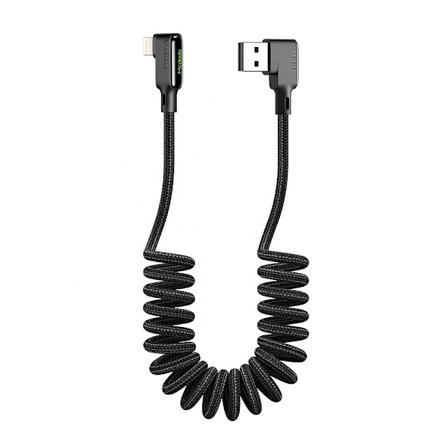 McDodo CA-7300 USB-A till Lightning med LED, 1.8m, svart