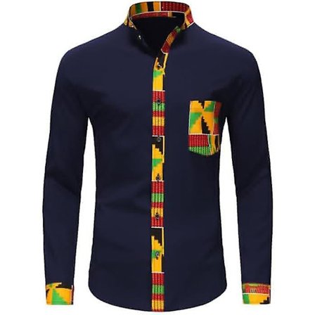 Miesten rento pitkähihainen nappipaita Hipsteri rantapaita